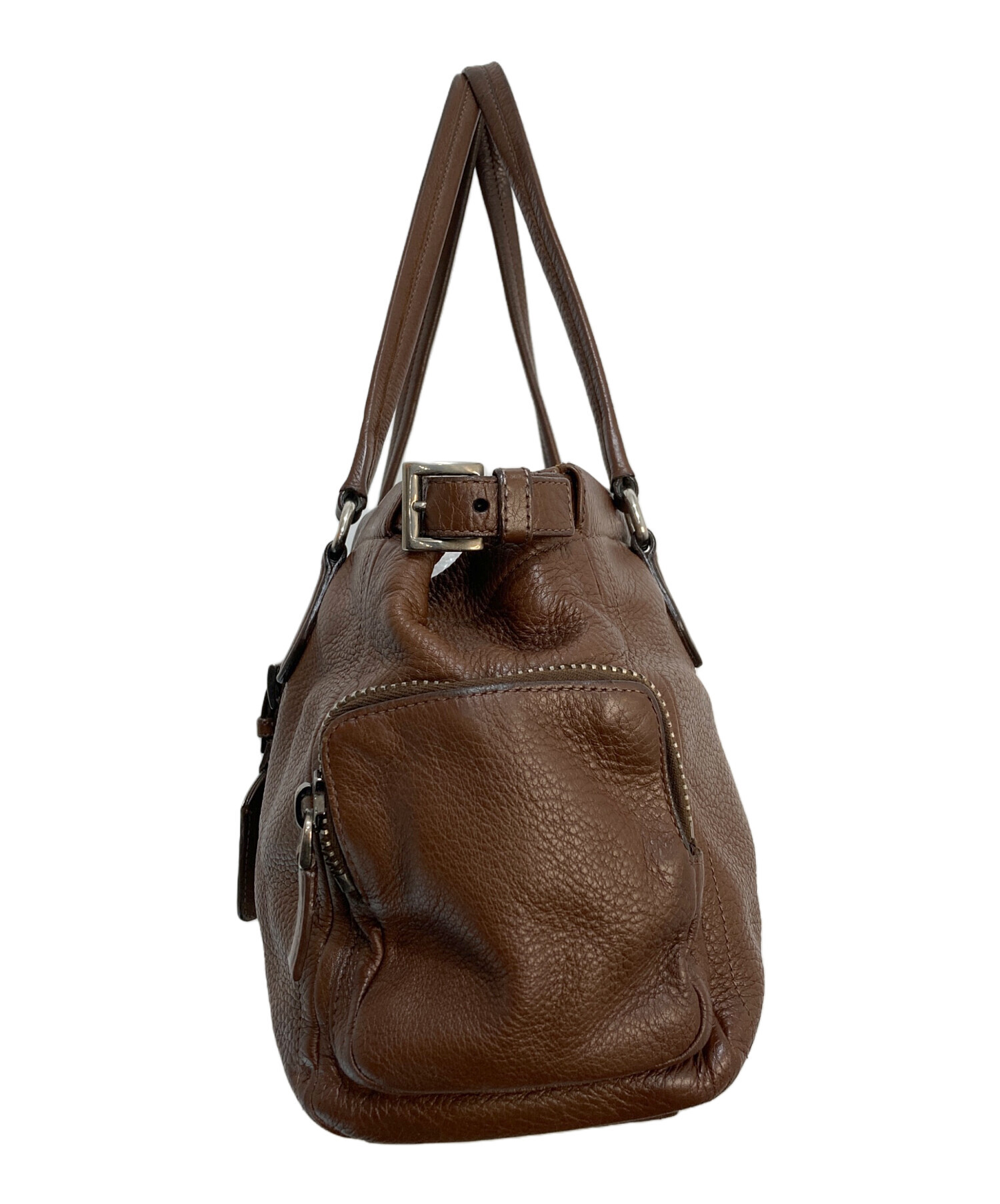 中古・古着通販】PRADA (プラダ) レザートートバッグ ブラウン