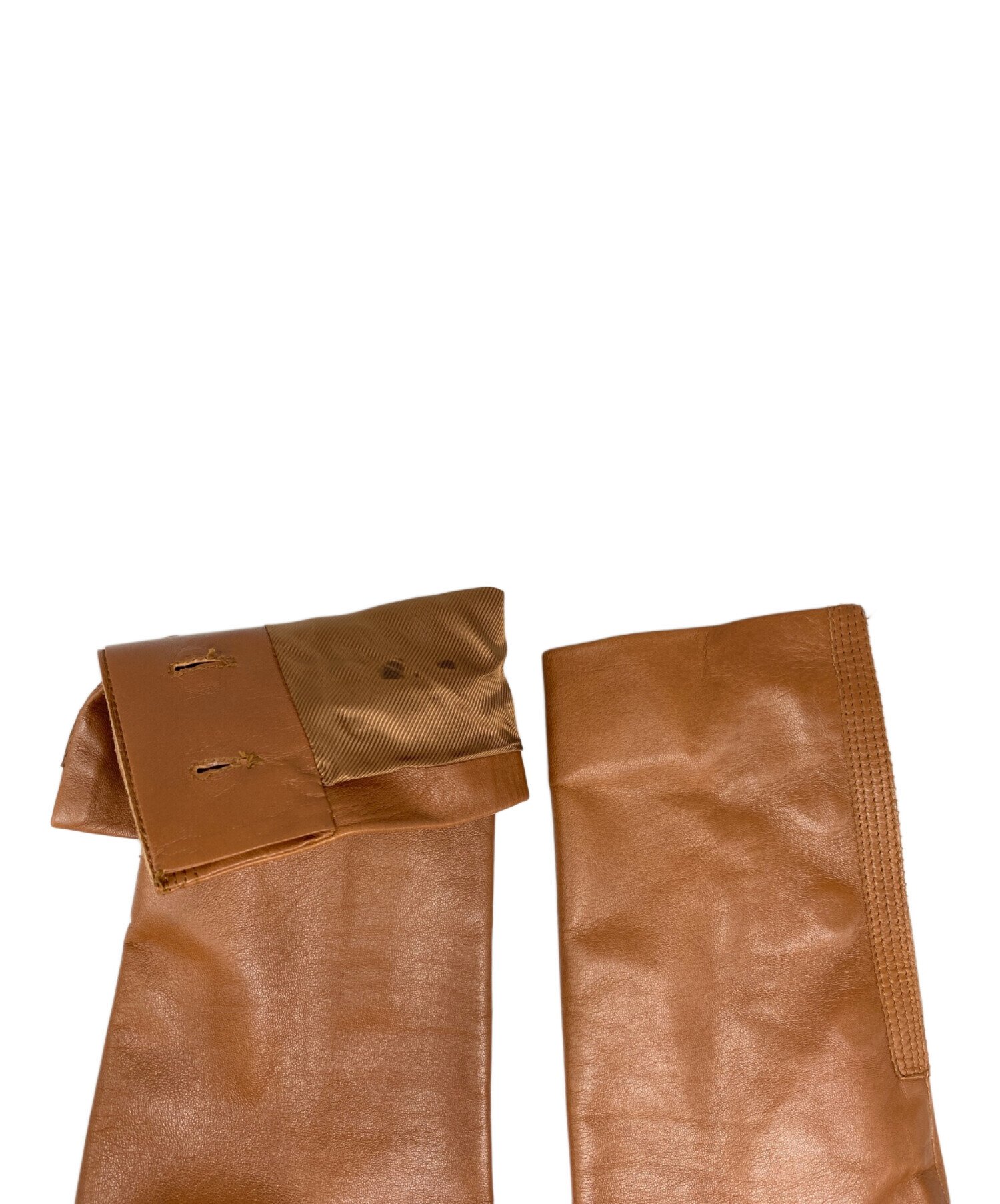 中古・古着通販】GUCCI (グッチ) レザーテーラードジャケット ブラウン