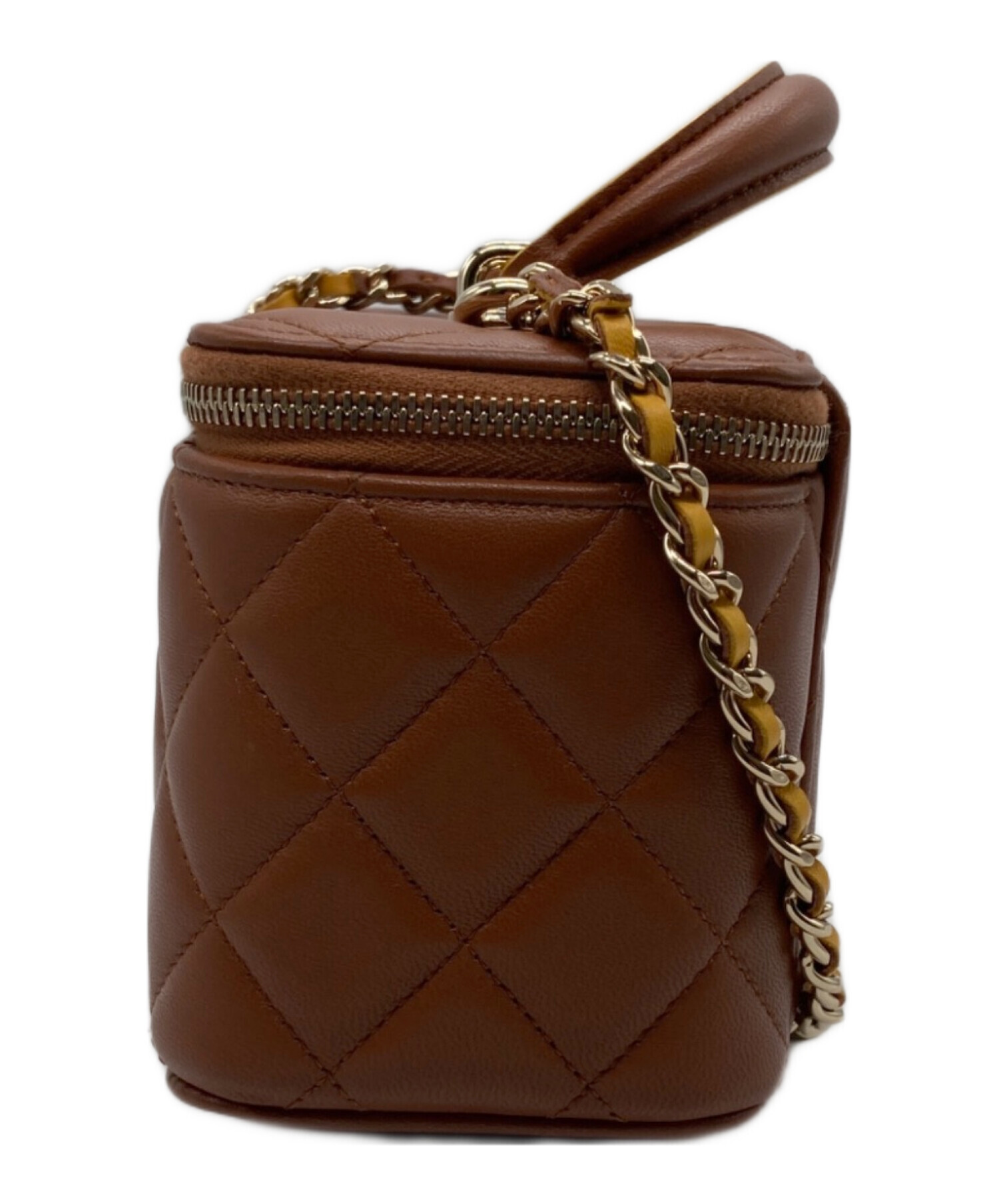 中古・古着通販】CHANEL (シャネル) チェーンバニティバッグ ブラウン