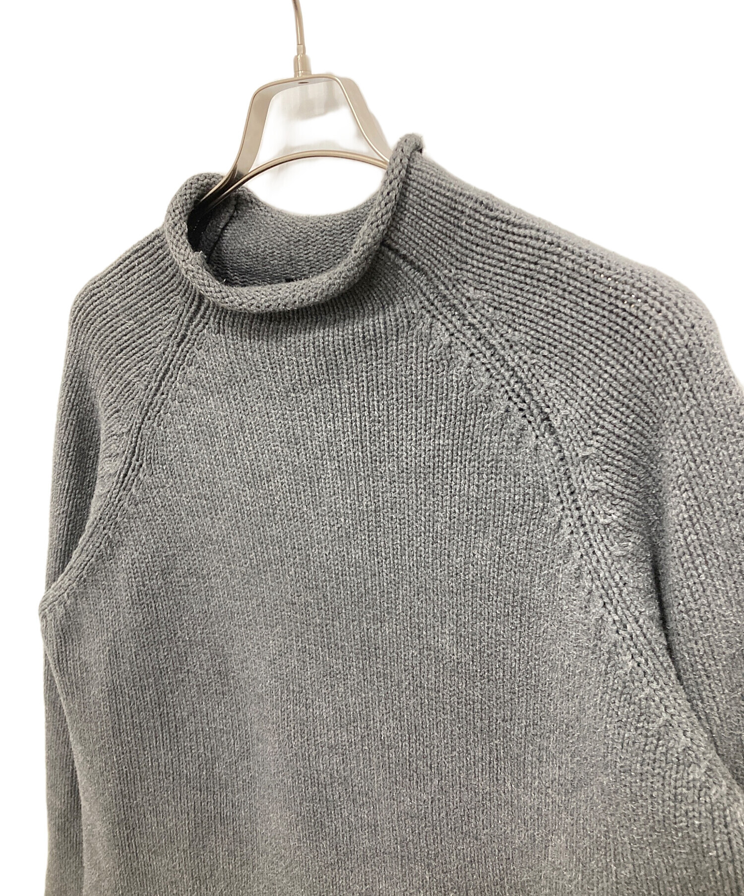 中古・古着通販】J.CREW (ジェイクルー) ロールネックニット グレー