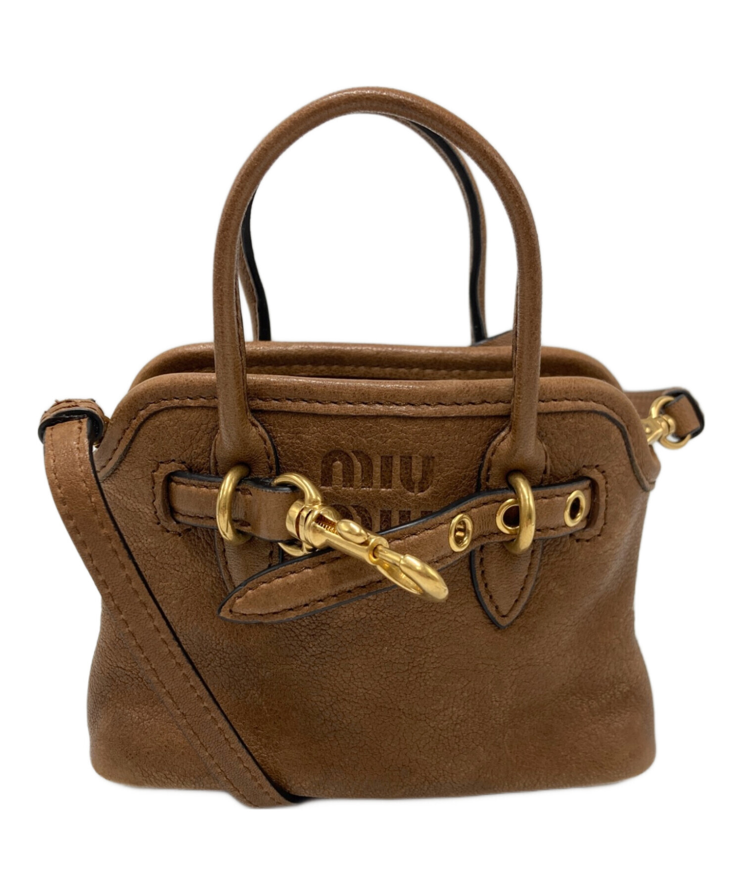中古・古着通販】MIU MIU (ミュウミュウ) トリック レザー バッグ