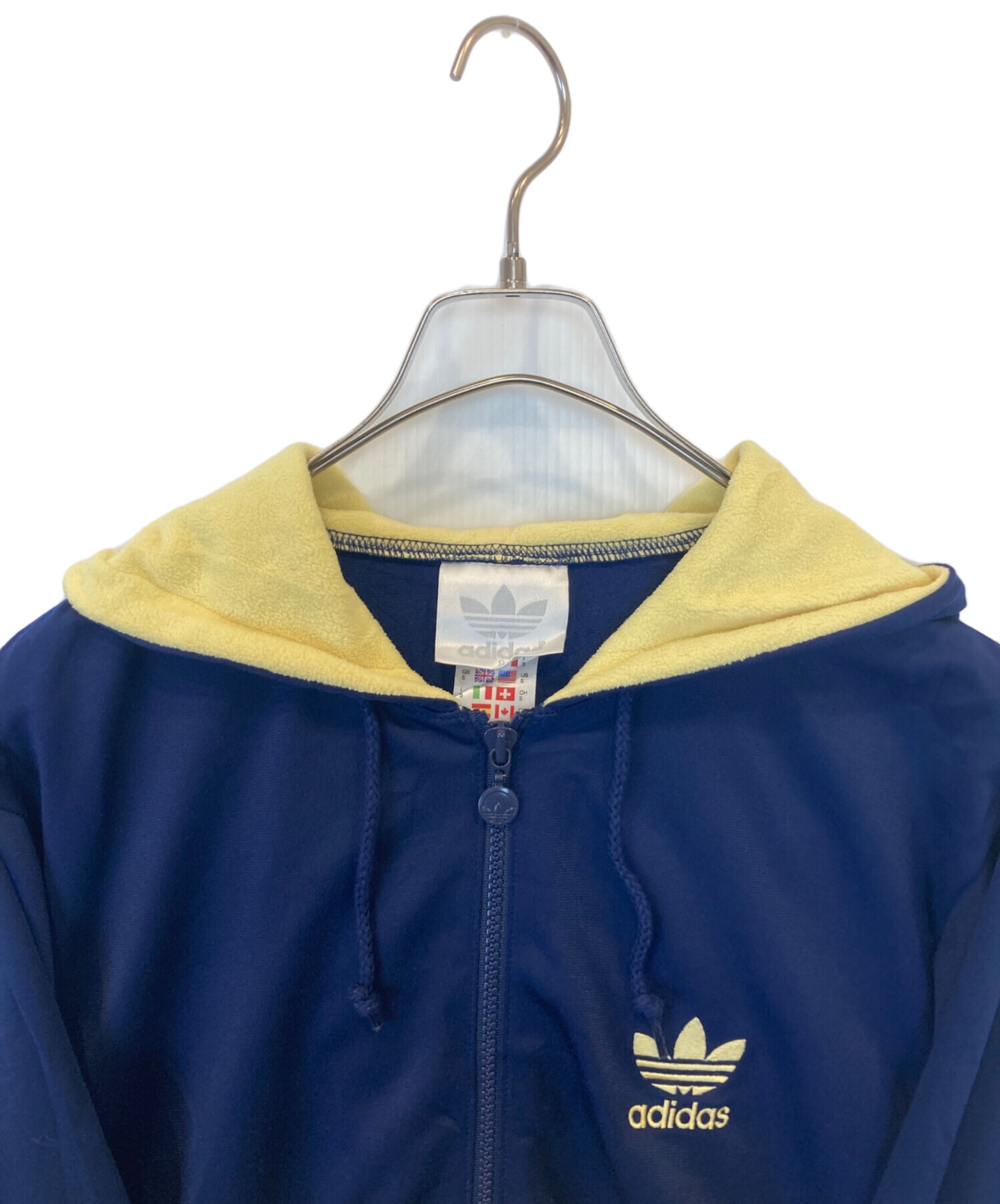 中古・古着通販】adidas (アディダス) ジップパーカー ネイビー