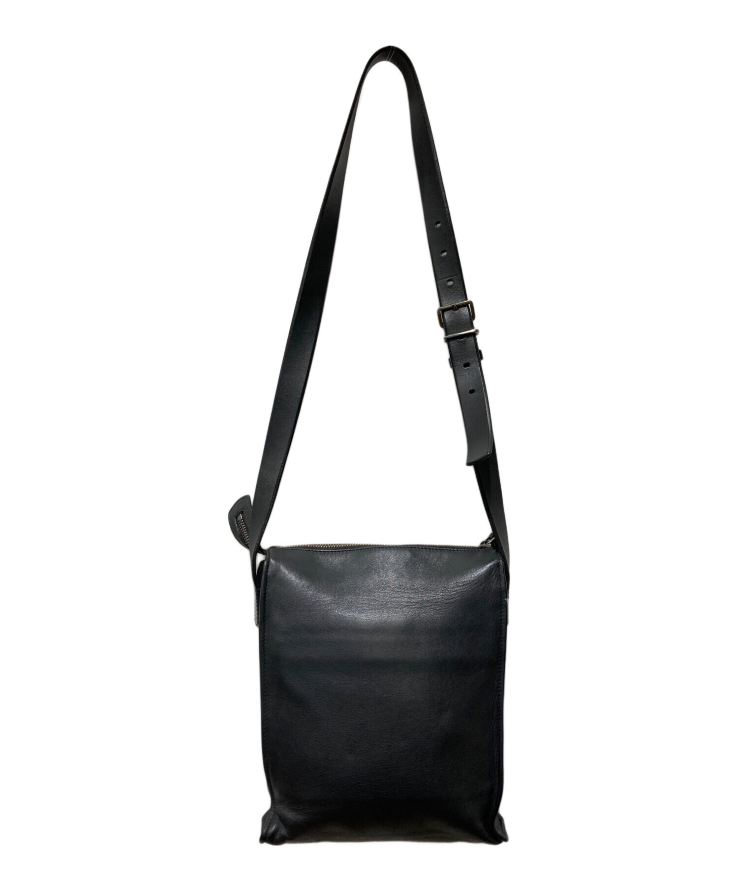 中古・古着通販】BALLY (バリー) レザーショルダーバッグ ブラック