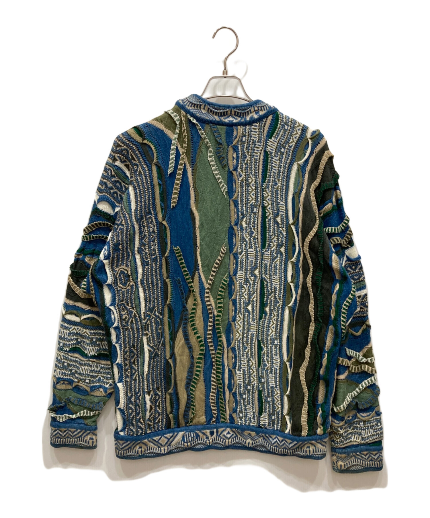 中古・古着通販】Coogi (クージー) 3Dニット ブルー サイズ:SIZE M