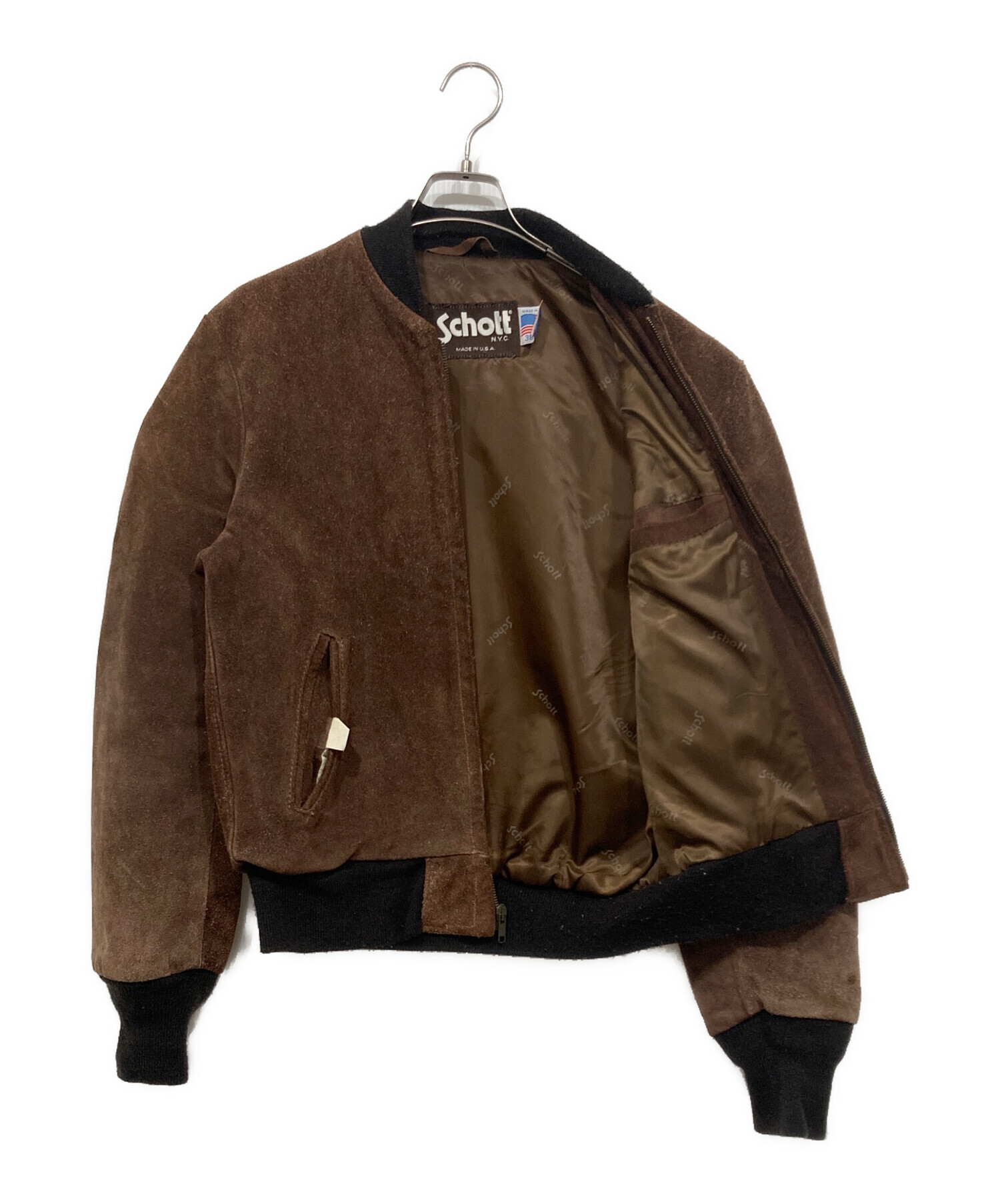中古・古着通販】Schott (ショット) スウェードジャケット ブラウン