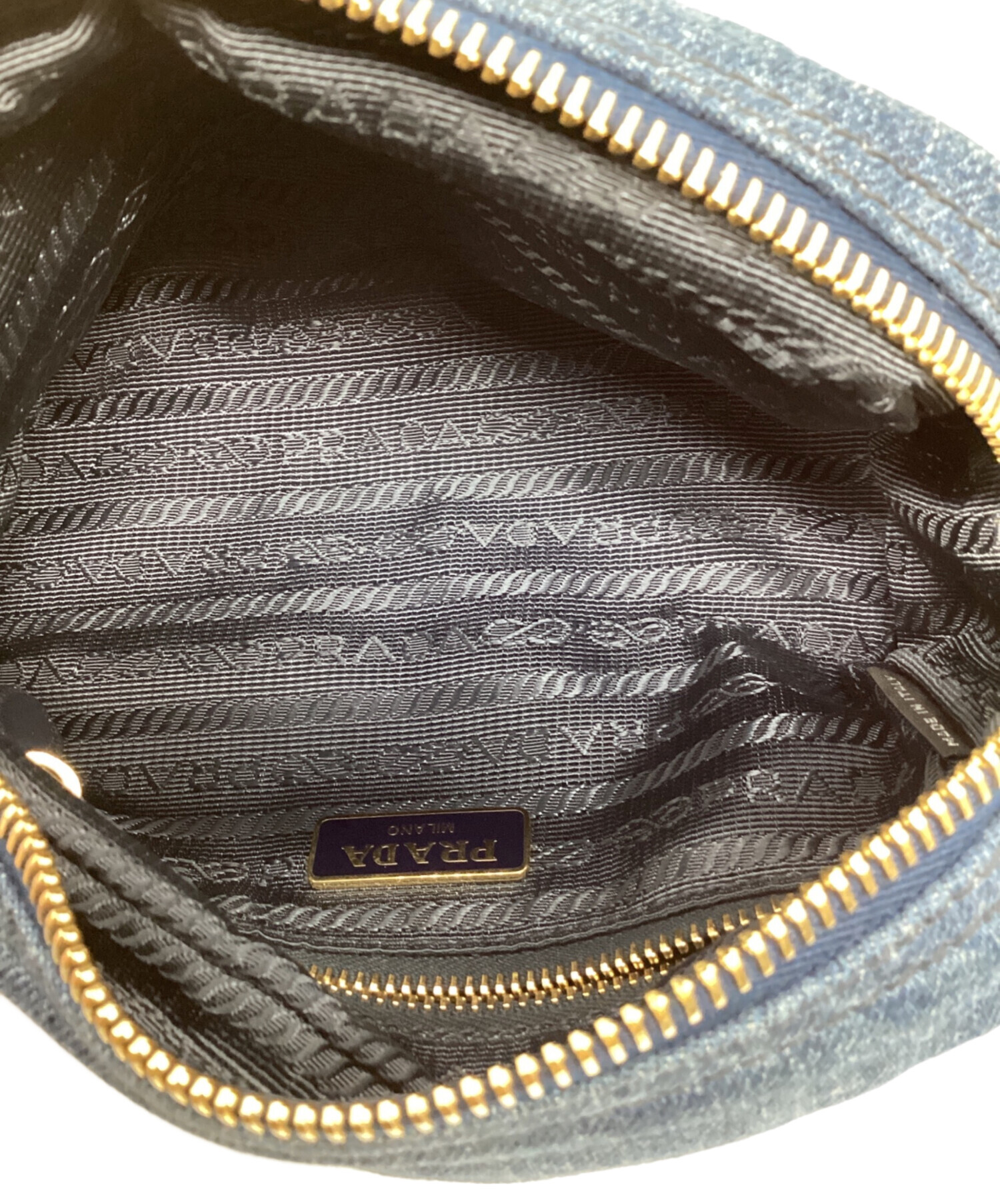 中古・古着通販】PRADA (プラダ) デニムポーチ インディゴ｜ブランド