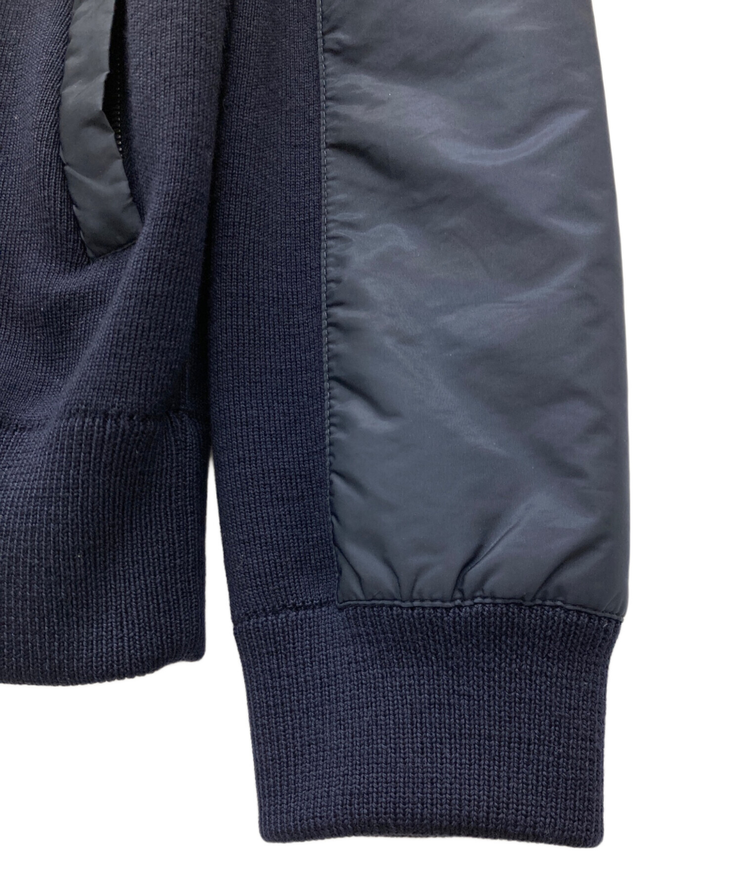 中古・古着通販】PRADA (プラダ) ニット切替ナイロンジャケット