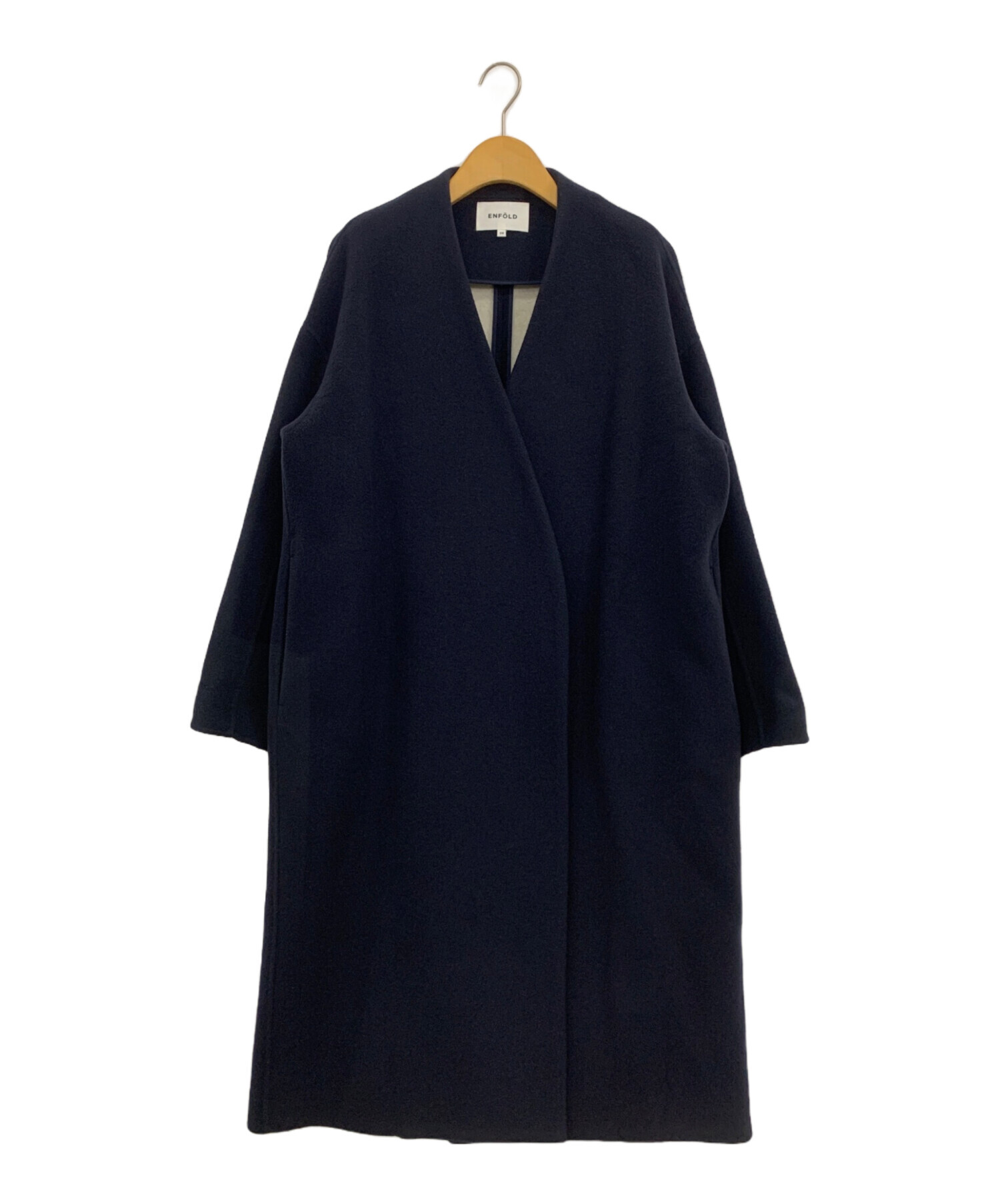 中古・古着通販】ENFOLD (エンフォルド) ウールソフトリバーノーカラー