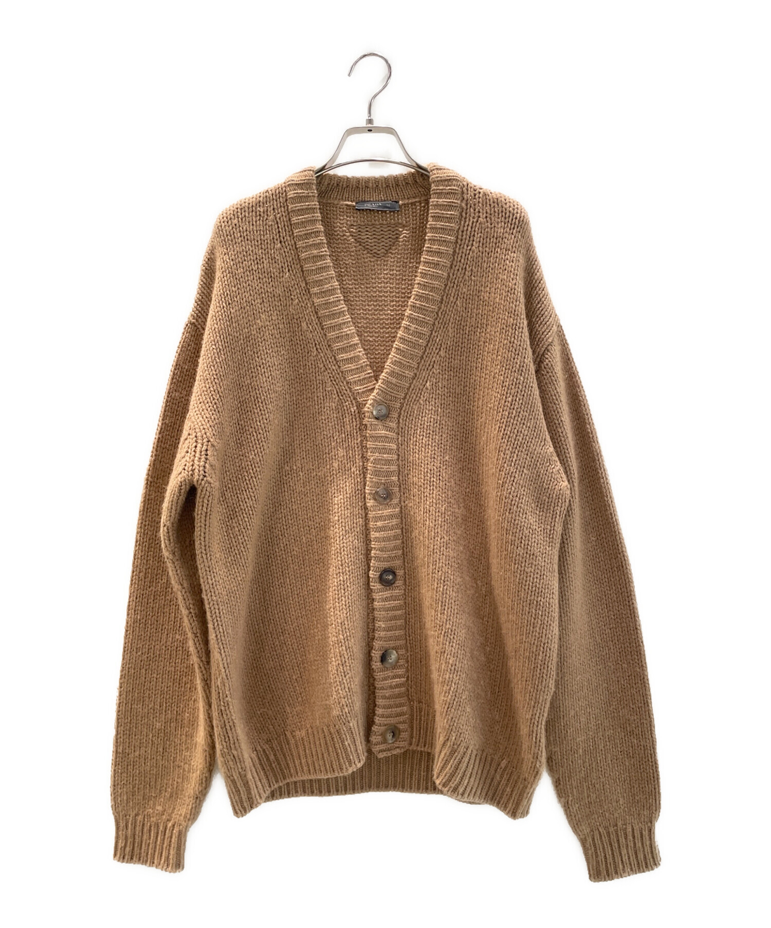 中古・古着通販】PRADA (プラダ) キャメルヘア カーディガン ベージュ