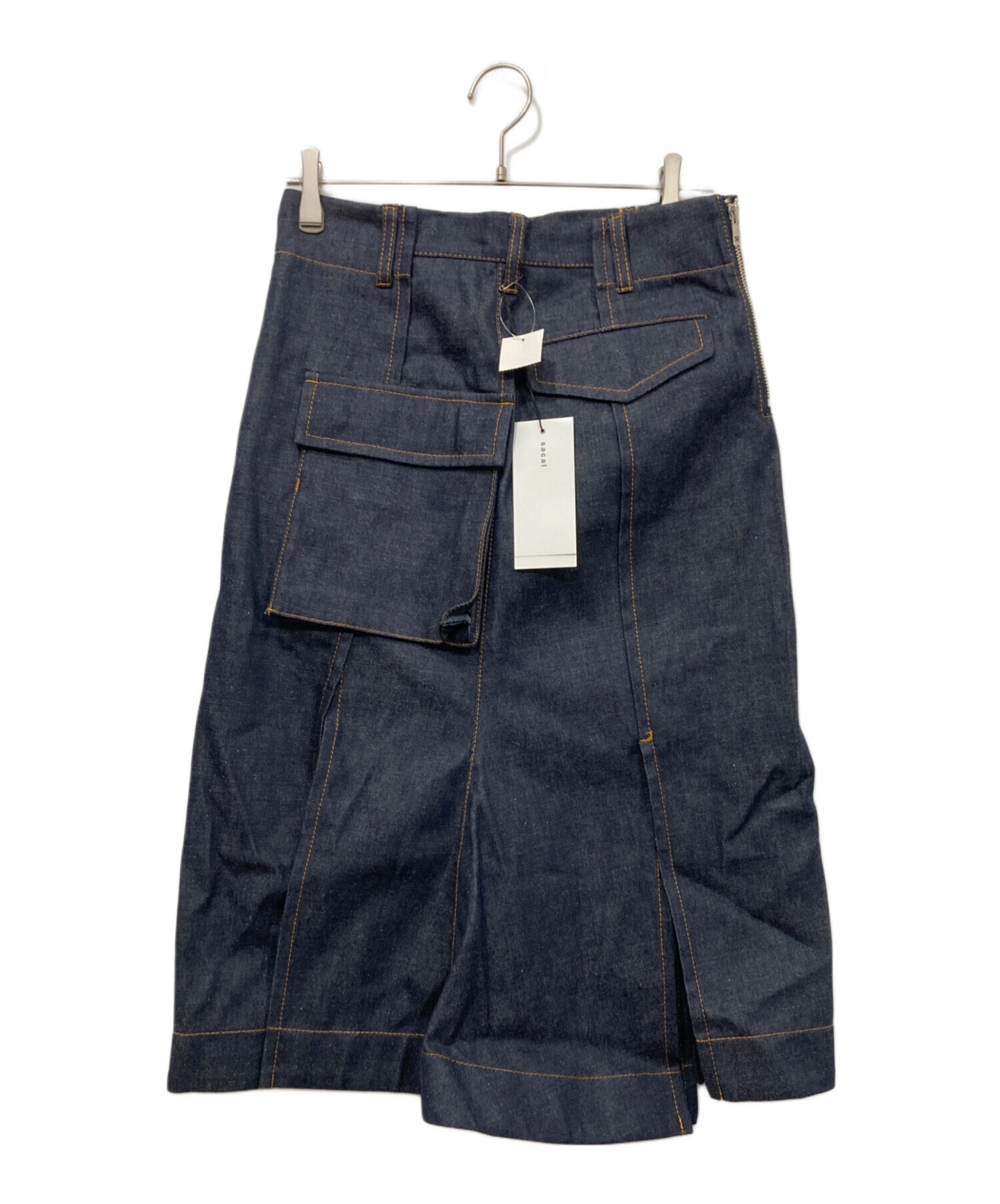 中古・古着通販】sacai (サカイ) デニムスカート インディゴ サイズ:2