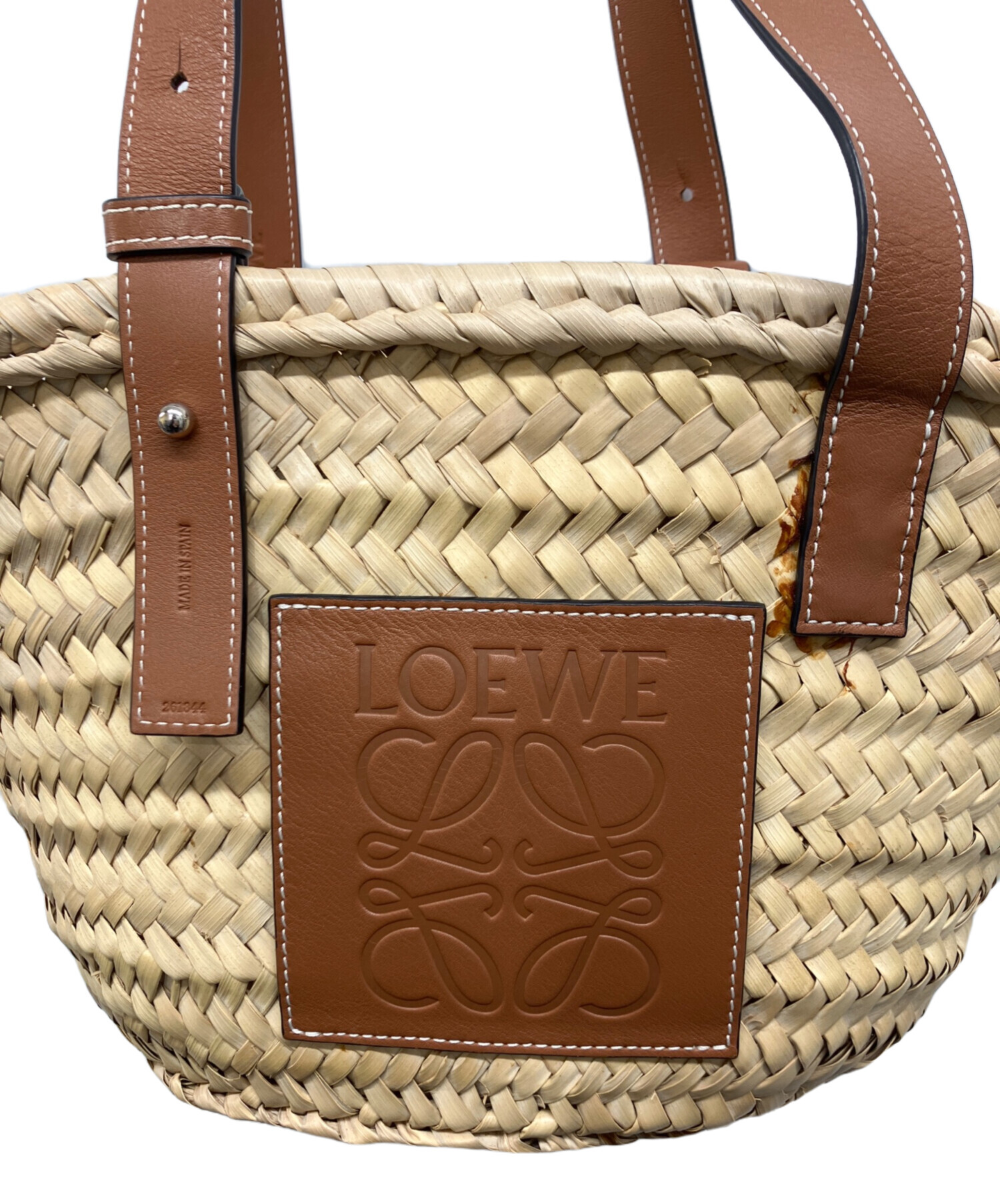 中古・古着通販】LOEWE (ロエベ) バスケットスモールバッグ ナチュラル