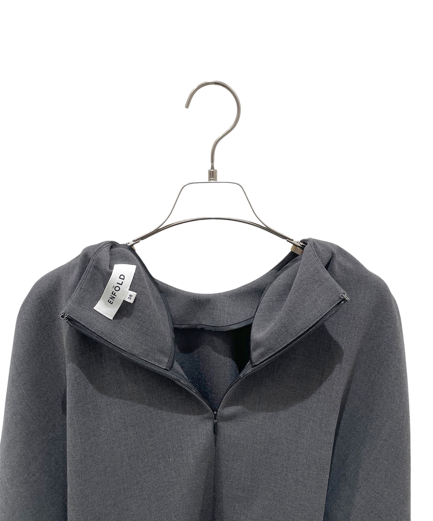 中古・古着通販】ENFOLD (エンフォルド) CURVED-FORM PULLOVER グレー
