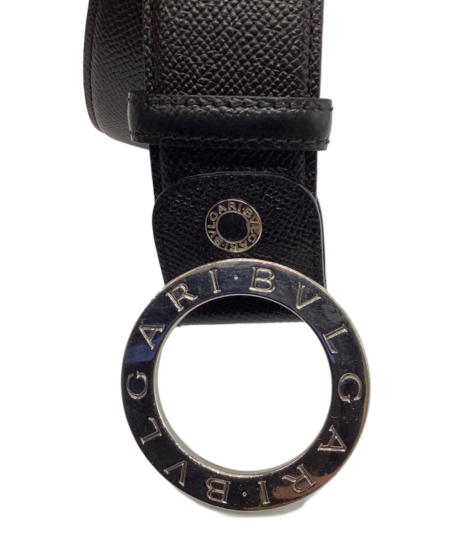 中古・古着通販】BVLGARI (ブルガリ) レザーベルト ブラック サイズ