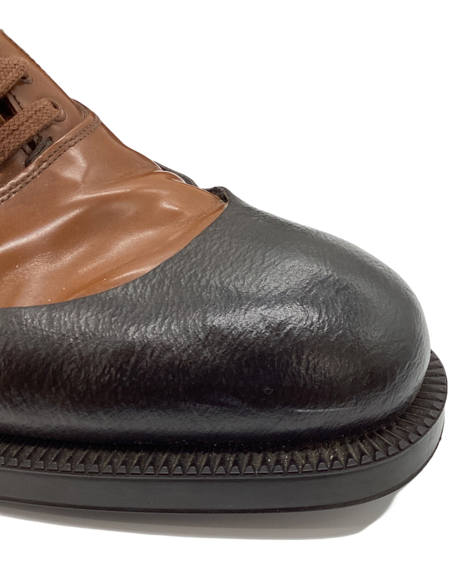 中古・古着通販】PRADA (プラダ) ラバーソールレザーシューズ ブラウン