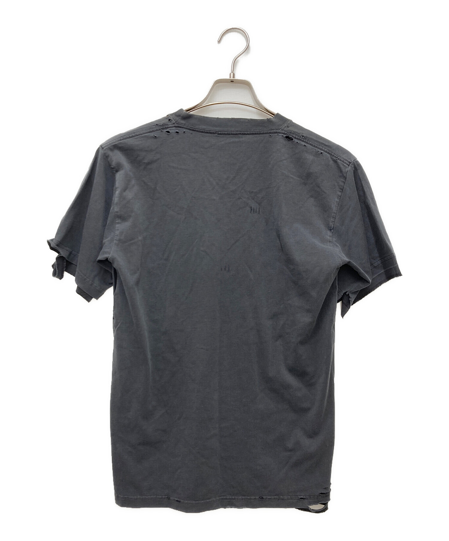 中古・古着通販】BALENCIAGA (バレンシアガ) ダメージ加工マルチロゴT