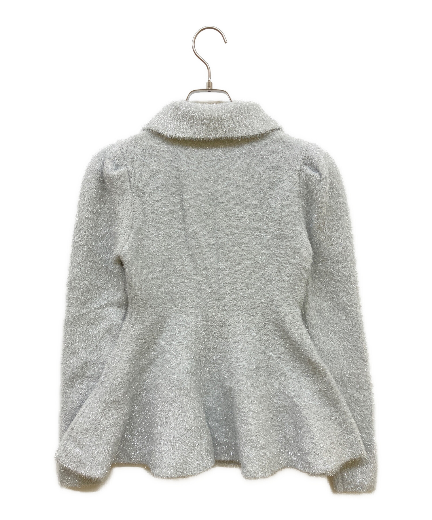 中古・古着通販】Bibiy. (ビビィ) LISA PEPURAMU KNIT グレー サイズ:F