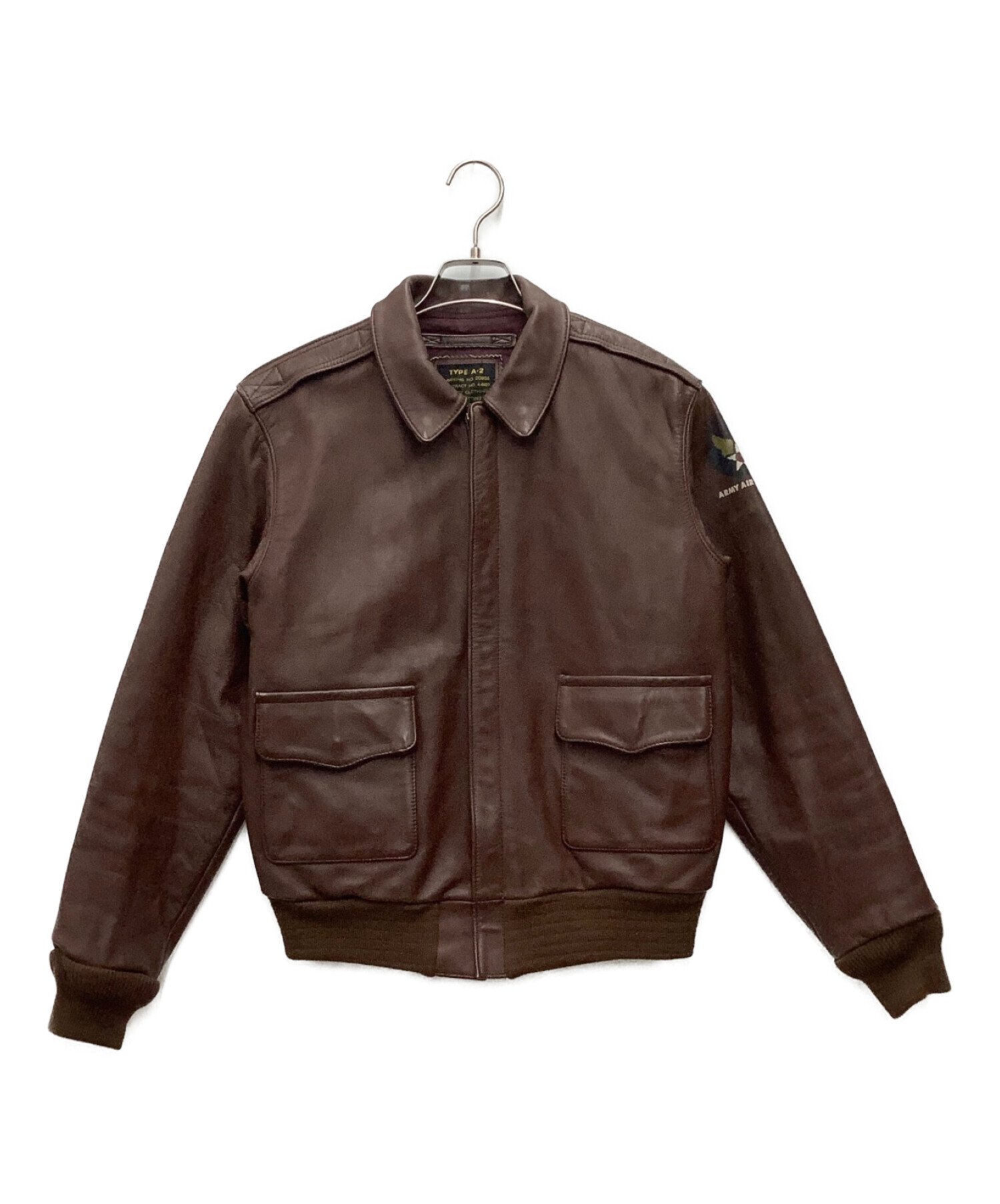 HUGO BOSS レザージャケット A2ジャケット ブラウン 古着 riri HUGO