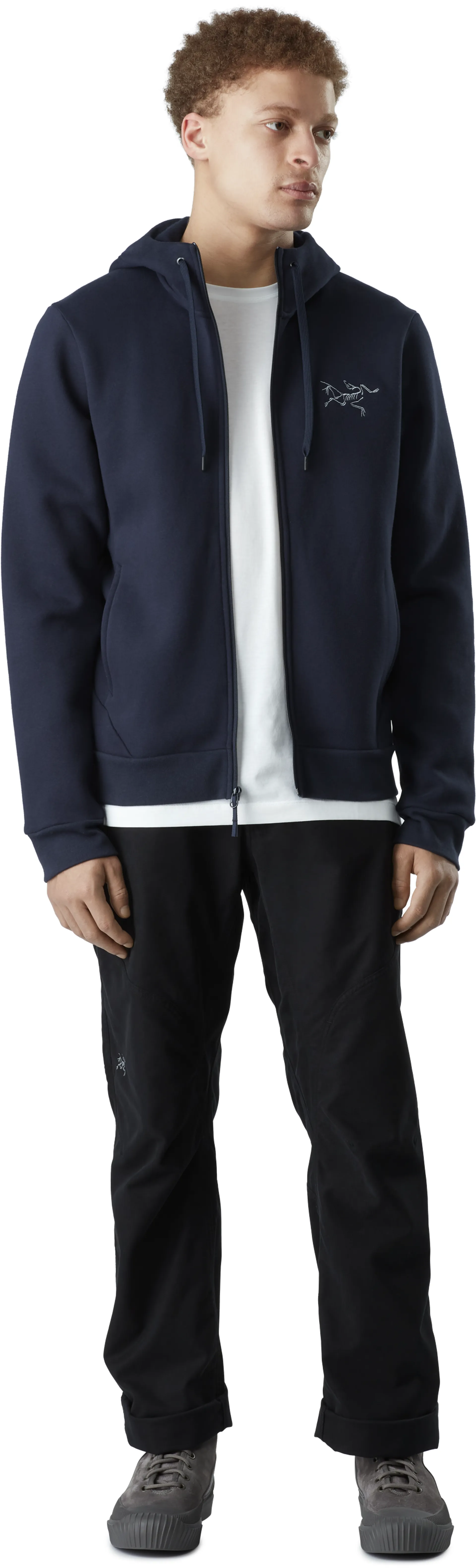Arcteryx Mens Bird Emblem Full Zip Hoody Black