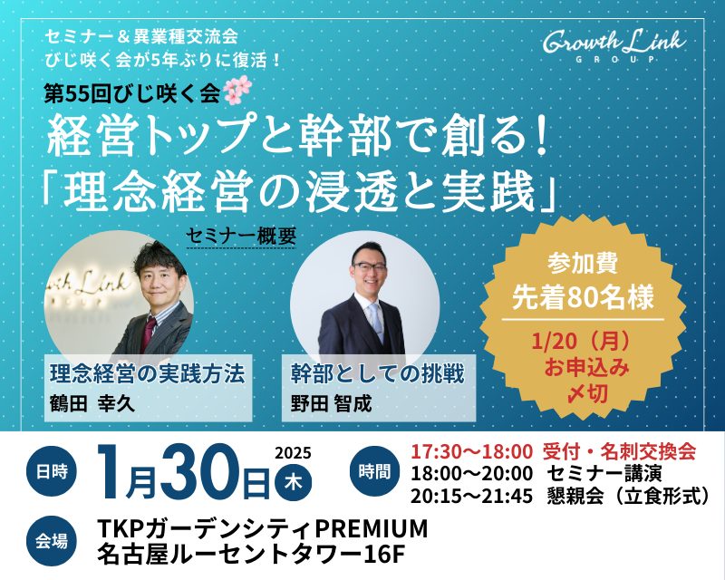 第55回びじ咲く会 経営トップと幹部で創る「理念経営の浸透と実践」! 1
