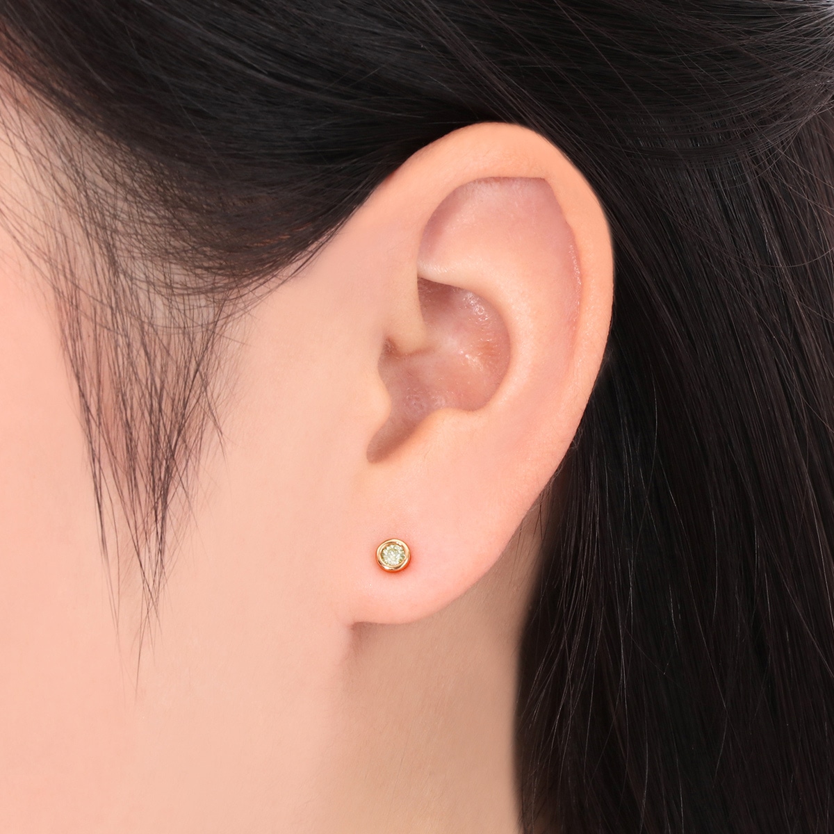 K18イエローゴールドダイヤモンドピアス(RPE504-003)|TSUTSUMI