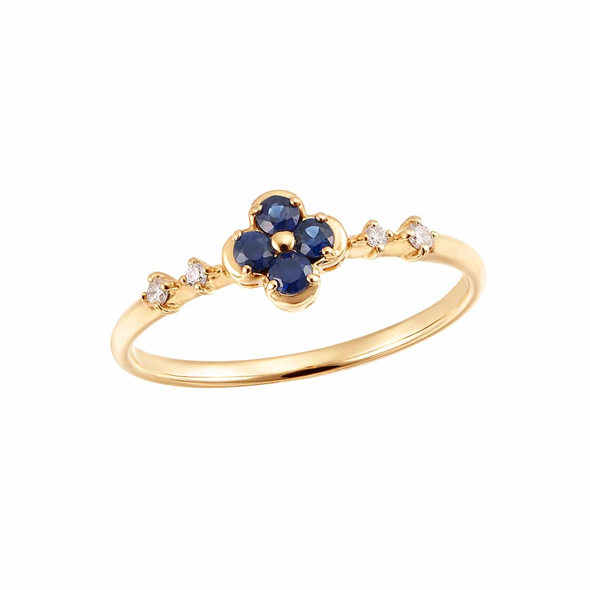 K18イエローゴールドサファイアリング(RFR166-002)|TSUTSUMI