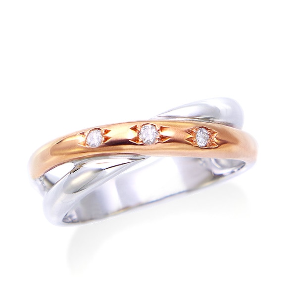 K18イエローゴールドダイヤモンドリング（ピンキーリング）(RFR744