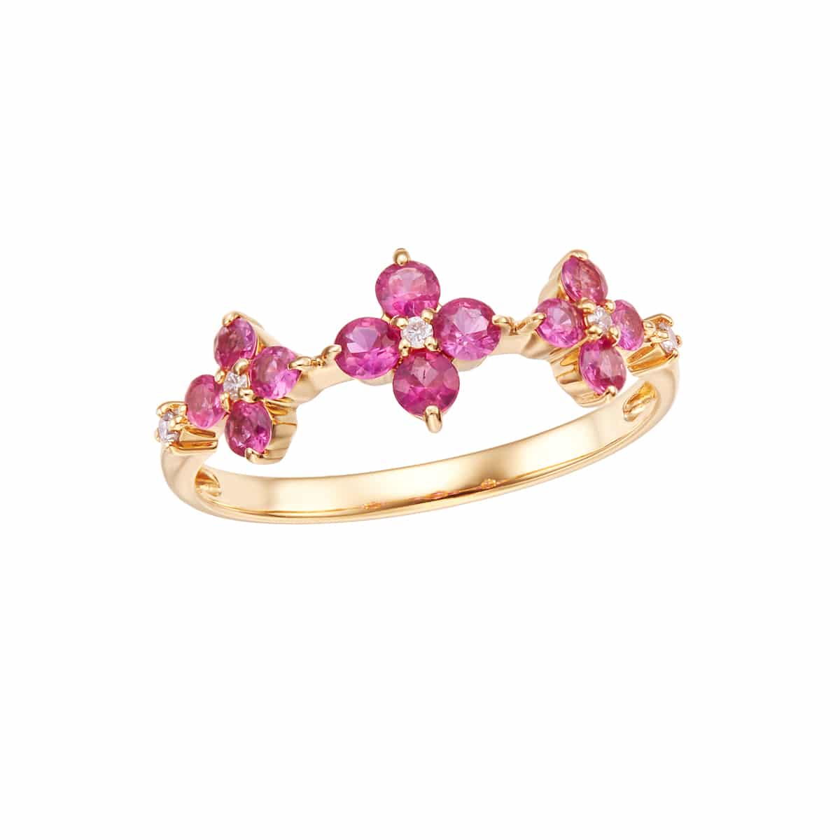 K18イエローゴールドサファイアリング(RFR166-002)|TSUTSUMI