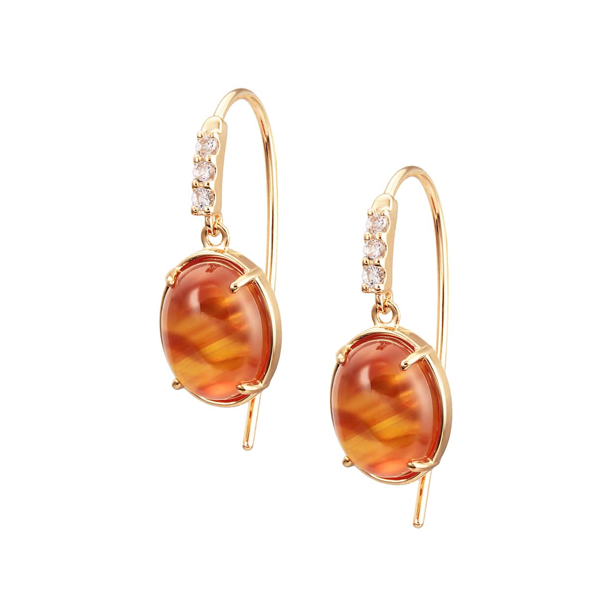 K10イエローゴールドシェル/ロッククリスタルピアス(RPE564-002