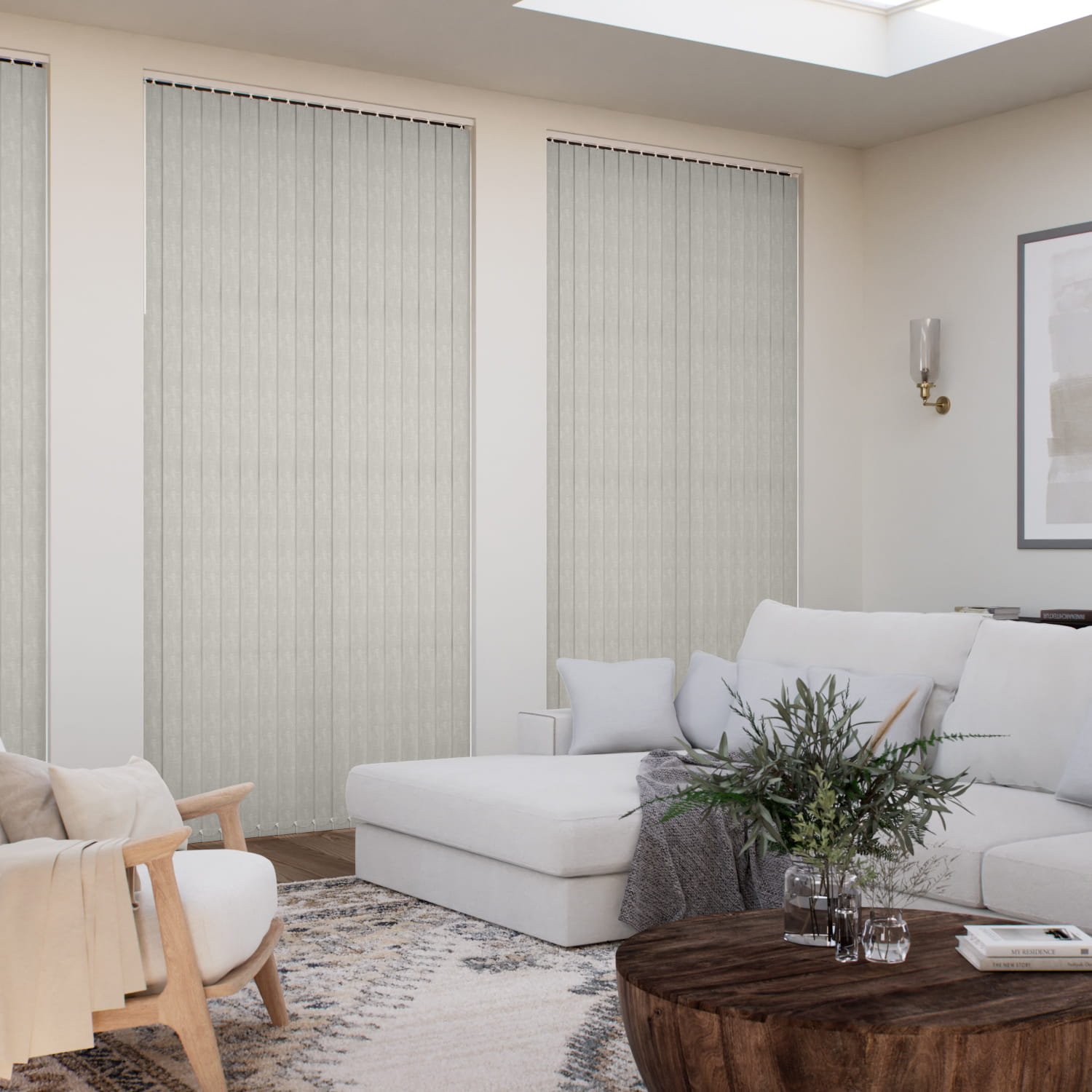 遮光ロドス ホワイト バーチカルブラインド