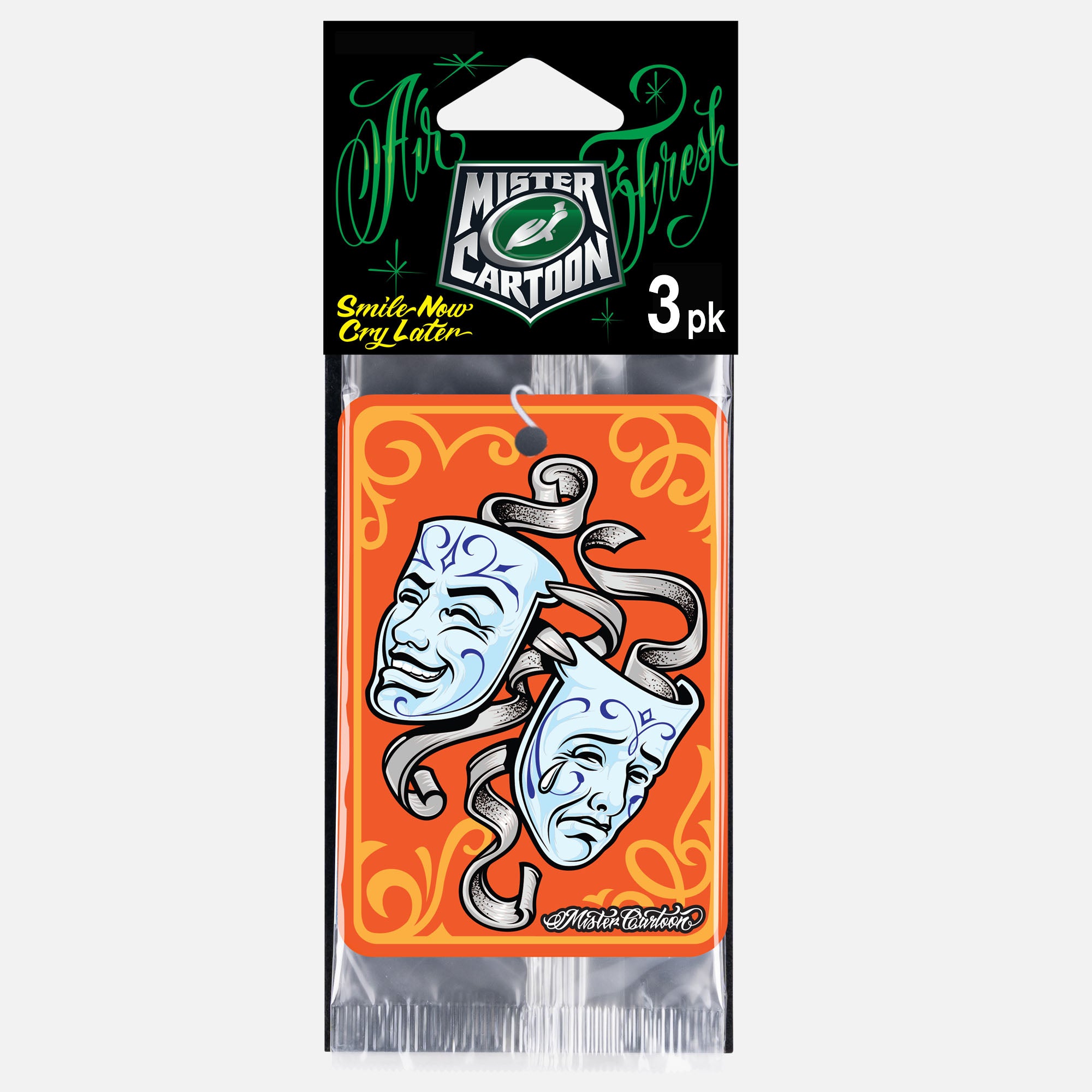 Paper Air Freshener Smile Now Cry Later (3 Pack) | Mister Cartoon