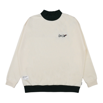 キャプテンズヘルム ゴルフ フラッグ ロゴ ロングスリーブ モック