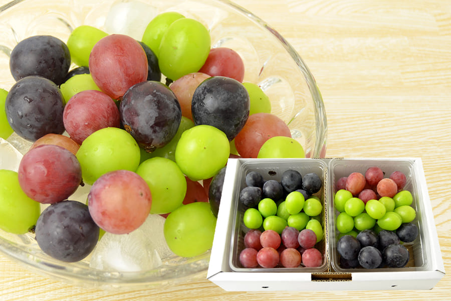 山形本沢ぶどう3種詰め合わせ(450gパック×2)