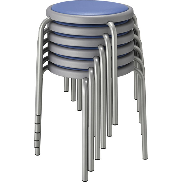 UCHIDASウチダス丸椅子6脚セット R－661SN ブルー: OA