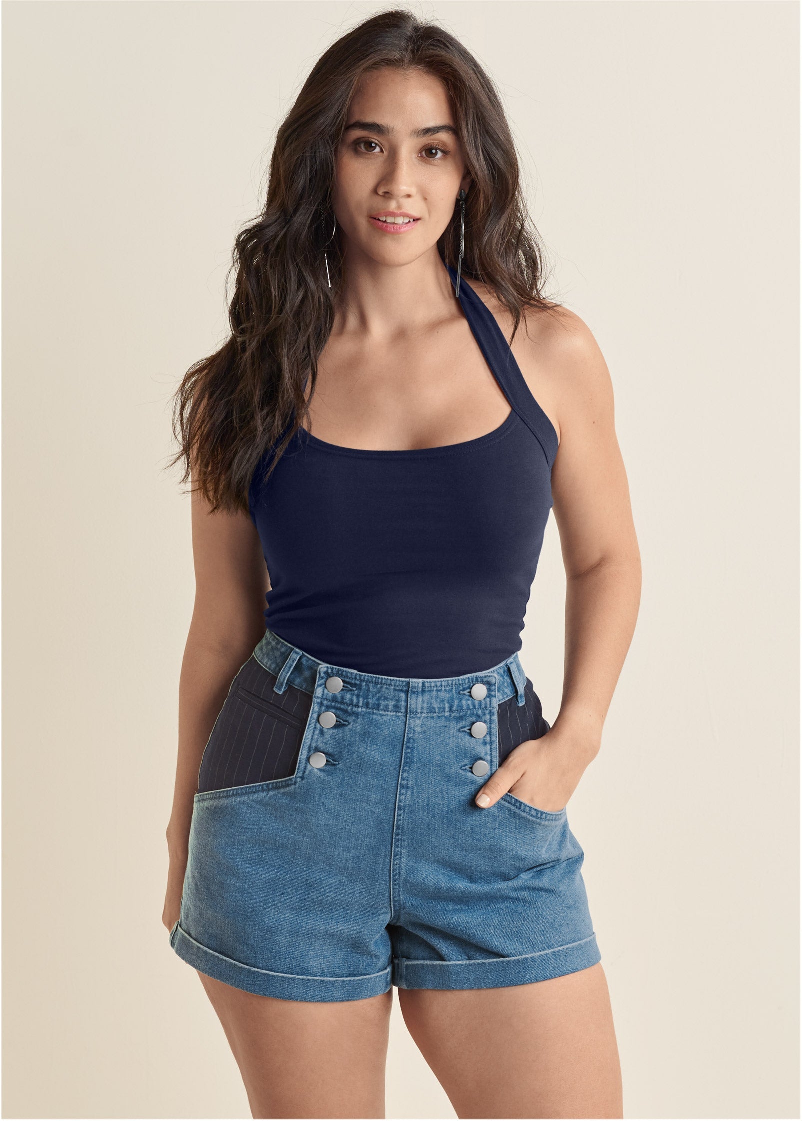 Easy Halter Top - Navy – Venus Fashion