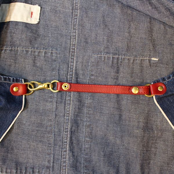 4カラー/岡山ジャパンブルーデニム＆栃木オイルレザー/ワークエプロン