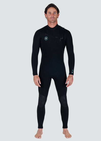 7 Seas 4/3mm Chest Zip Wetsuit Black Jade | Vissla Cold Water