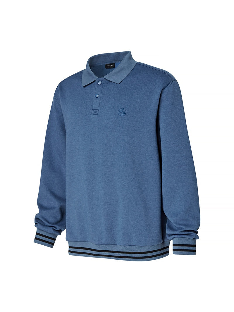 XEXYMENS XGMLT06J3 裏起毛 ピケ ポロシャツ 長袖