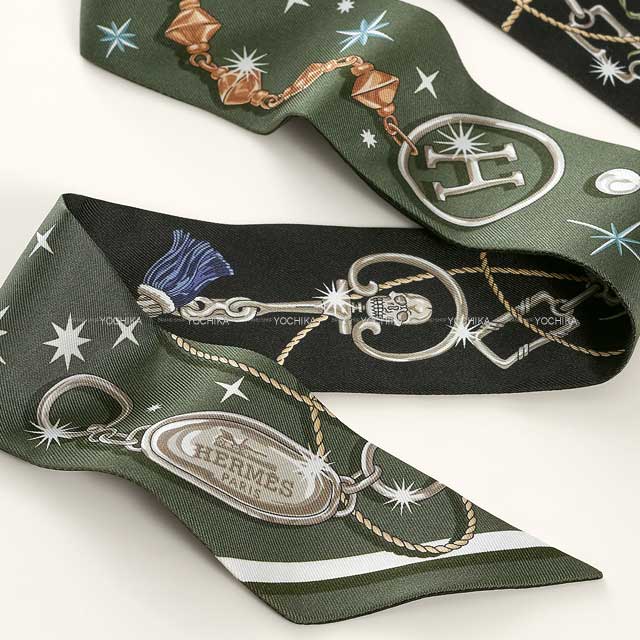 2025年秋冬 HERMES エルメス スカーフ ツイリー セラフェット カーキ