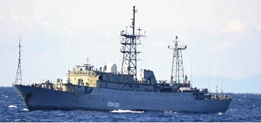 ロシア海軍の情報収集艦、宮崎県沖の接続水域内を航行…海上自衛隊の