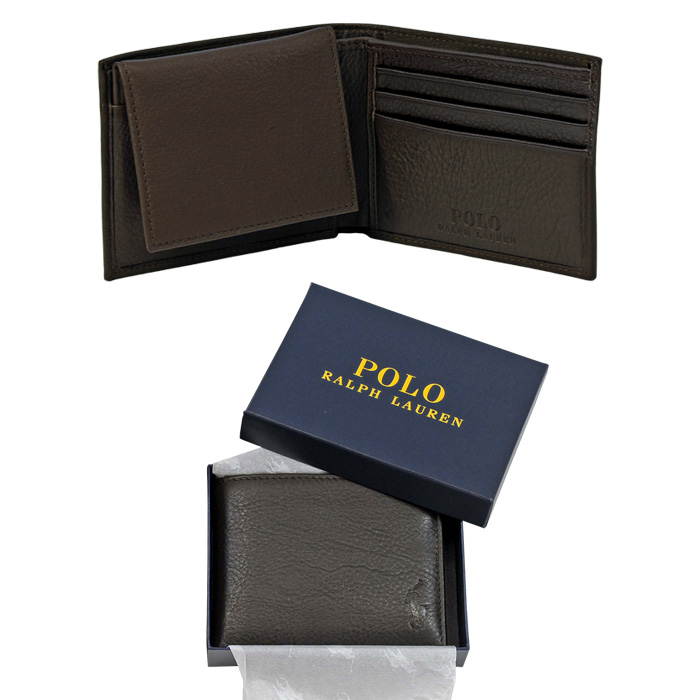 ポロ ラルフローレン メンズ二つ折り財布ギフトボツクス入り バッグ