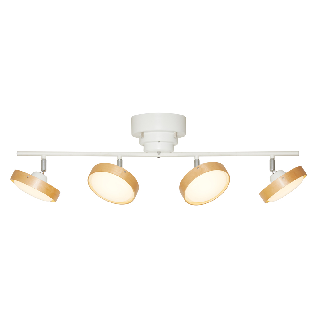 LEDリモコン式4灯スポットシーリングライト ホワイト｜YAZAWA CORPORATION