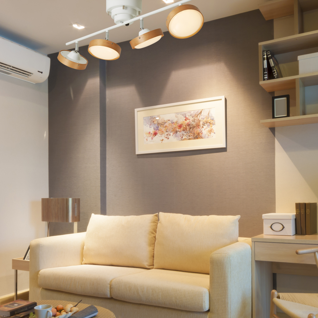 LEDリモコン式4灯スポットシーリングライト ホワイト｜YAZAWA CORPORATION