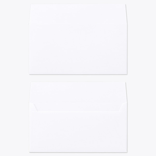 山櫻封筒 洋長3 カマス貼 ARウルトラホワイトCoC 130 〒枠ナシ ☆: 洋