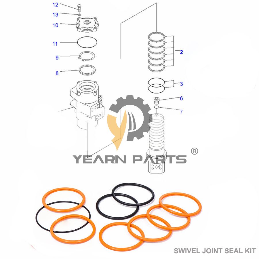 buy Swivel Joint Seal Kit 0947803 0731005 4113161 A810075 for