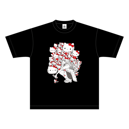 伊藤潤二×サンリオキャラクターズ ラギットTシャツ ギャル富江×ハロー