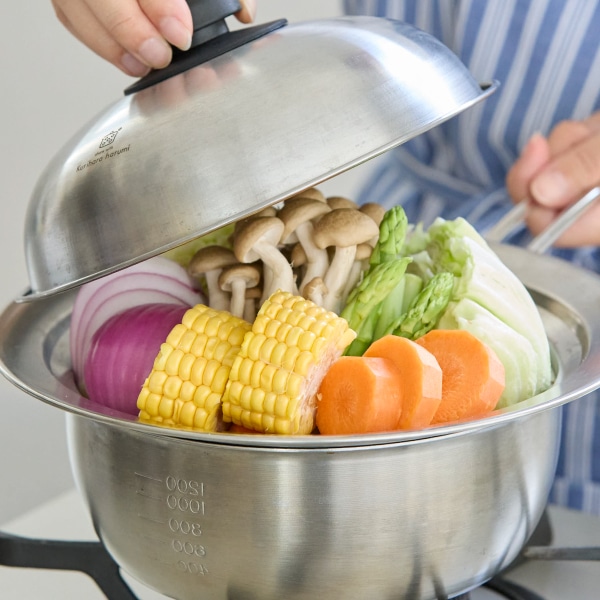 鍋用 ドーム型蒸し器 20-22cm｜蒸し器｜料理家 栗原はるみ レシピ