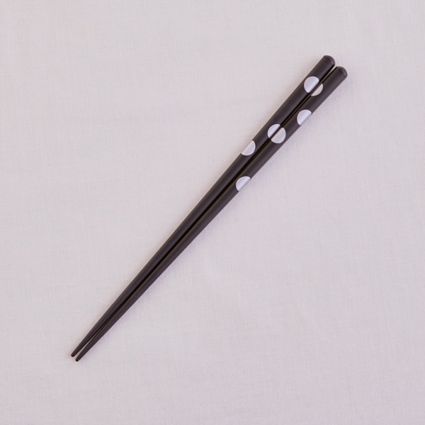 食洗機対応箸 シルバードット 黒｜お箸・箸置き｜料理家 栗原はるみ