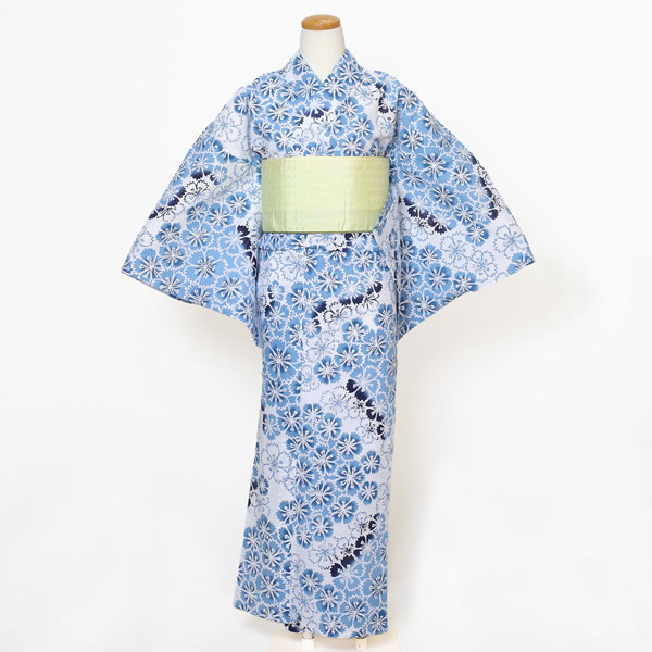 仕立上り】【日本製】【注染(本染め)】【浴衣単品】清涼感溢れる