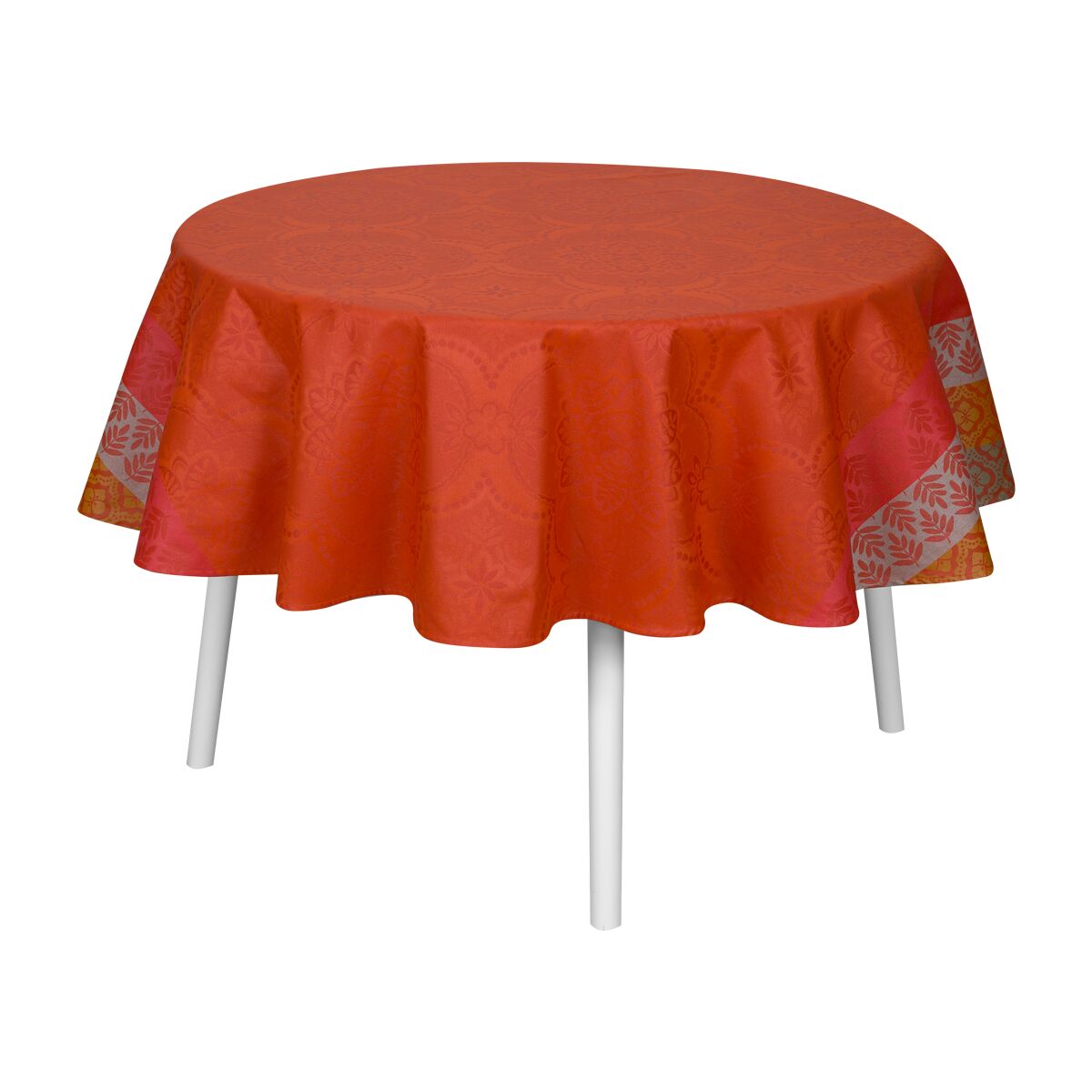 LE JACQUARD FRANCAIS Bastide Red Pepper Coated Tablecloths