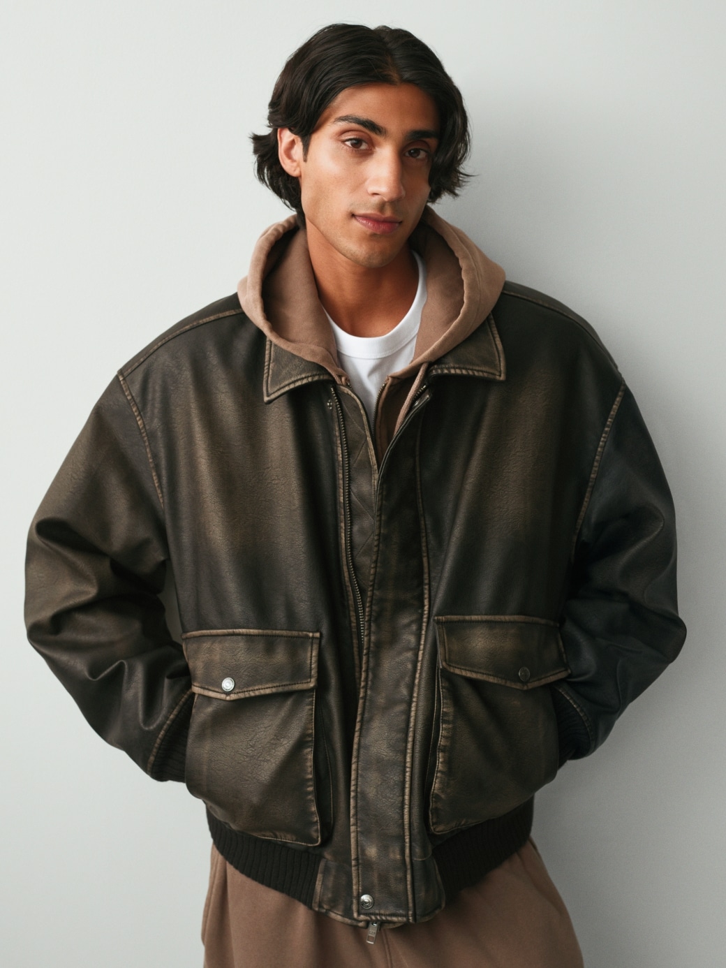 リサイクル ヴィーガンレザー ボンバージャケット